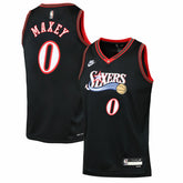 Tyrese Maxey Philadelphia 76ers Youth Swingman Jersey Classic Edition Black - Nike