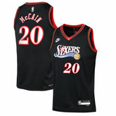 Jared McCain Philadelphia 76ers Youth Swingman Jersey Classic Edition Black - Nike