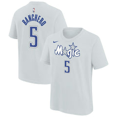 Paolo Banchero Orlando Magic Youth 2025/26 City Edition Name & Number T-Shirt Silver - Nike