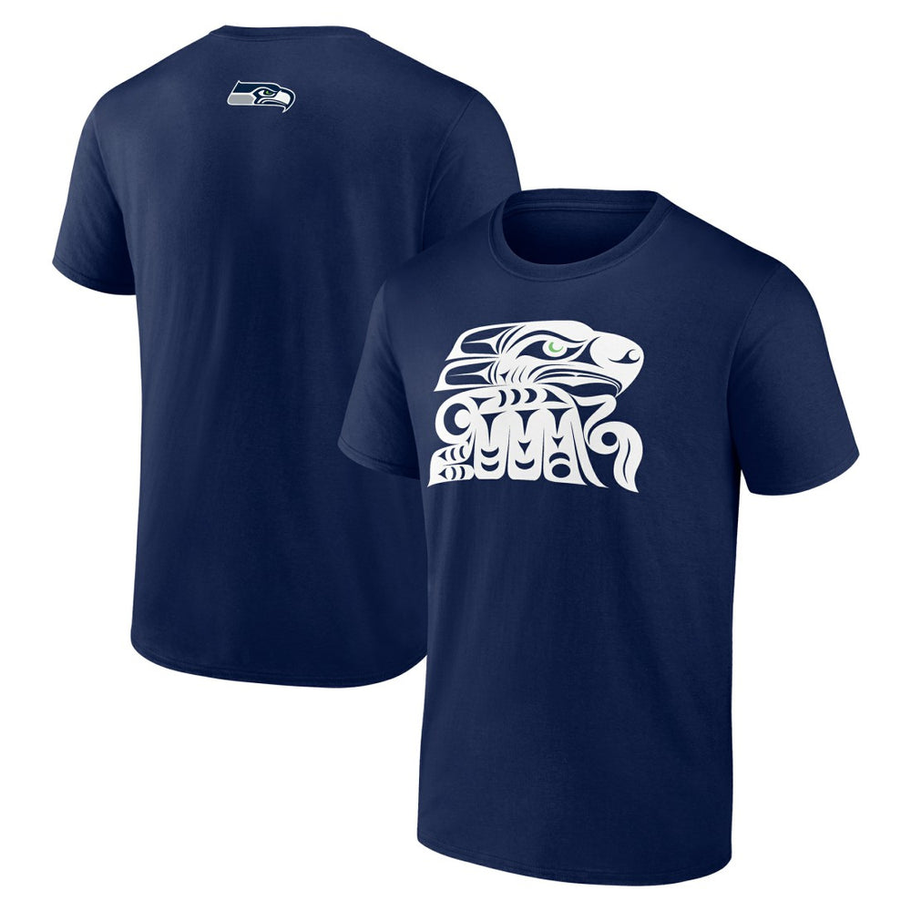 Seattle Seahawks Muckleshoot Tribe T-Shirt - College Navy T-shirts