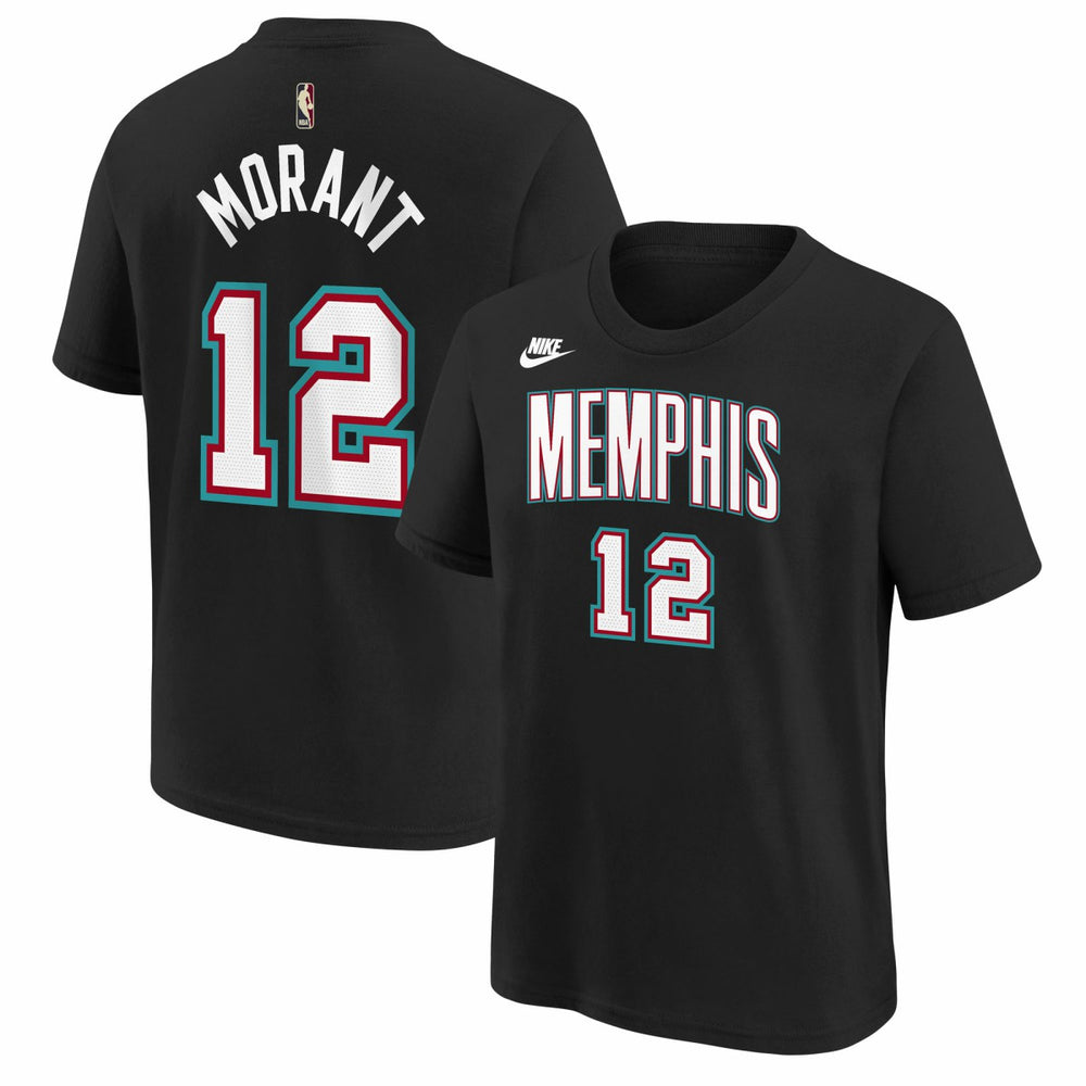 Ja Morant Memphis Grizzlies Youth Name & Number T-Shirt Classic Edition Black - Nike