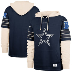 Dallas Cowboys '47 Split Zone Cornerback Duo Hoodie - Navy Hoodies