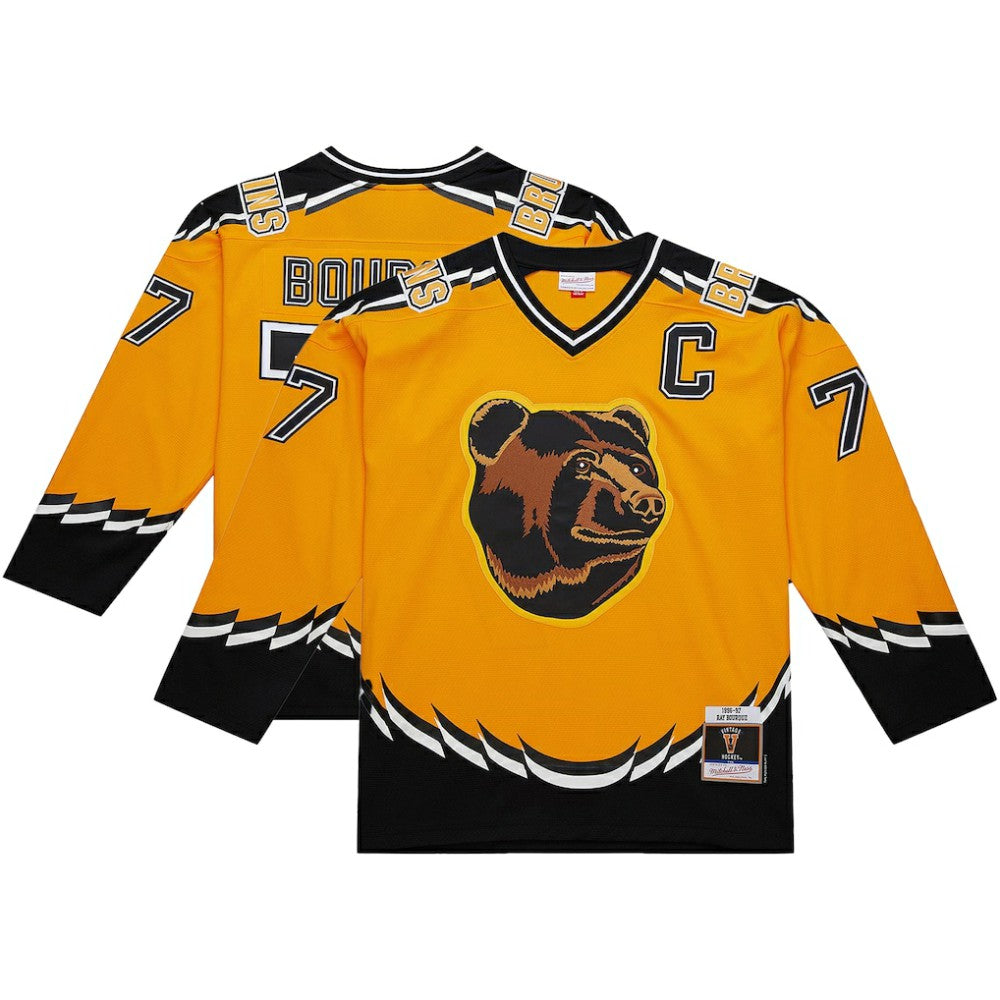 Ray Bourque Boston Bruins Mitchell & Ness Big & Tall 1996-97 Blue Line 2.0 Jersey - Gold | US 202945402