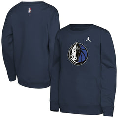 Dallas Mavericks Jordan Brand Youth Courtside Statement Edition Sweatshirt Navy