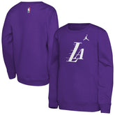 Los Angeles Lakers Jordan Brand Youth Courtside Statement Edition Sweatshirt Purple outlet