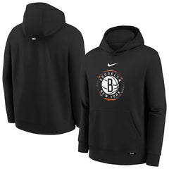 Brooklyn Nets Youth 2025/26 City Edition Club Fleece Pullover Hoodie Black - Nike outlet