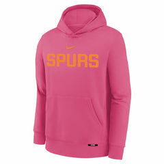 San Antonio Spurs Youth 2025/26 City Edition Club Fleece Pullover Hoodie Pink - Nike