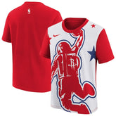 Houston Rockets Youth 2025/26 City Edition Max90 T-Shirt Red/White - Nike
