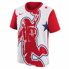 Houston Rockets Youth 2025/26 City Edition Max90 T-Shirt Red/White - Nike