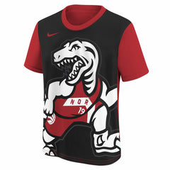 Toronto Raptors Youth 2025/26 City Edition Max90 T-Shirt Red/Black - Nike