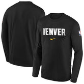 Denver Nuggets Youth 2025/26 City Edition Dri-Fit Long Sleeve Game Top Black - Nike