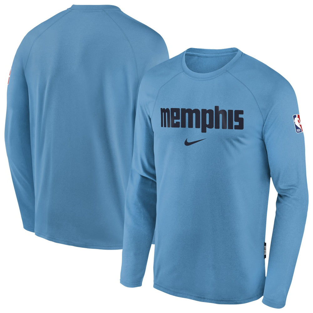 Memphis Grizzlies Youth 2025/26 City Edition Dri-Fit Long Sleeve Game Top Light Blue - Nike outlet