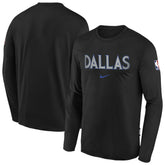 Dallas Mavericks Youth 2025/26 City Edition Dri-Fit Long Sleeve Game Top Black - Nike