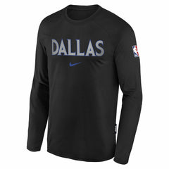Dallas Mavericks Youth 2025/26 City Edition Dri-Fit Long Sleeve Game Top Black - Nike