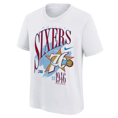 Philadelphia 76ers Youth Hardwood Classics Champs Max90 T-Shirt White - Nike
