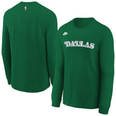 Dallas Mavericks Youth Hardwood Classics Essential Logo Max90 Long Sleeve T-Shirt Green - Nike