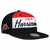 Carolina Hurricanes Mitchell & Ness Retro Script Colorblock Snapback Hat - Black | US 202950557