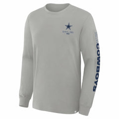Dallas Cowboys Big & Tall Clock Management Legacy Long Sleeve T-Shirt - Heather Gray T-shirts