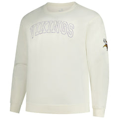 Minnesota Vikings Profile Big & Tall Fleece Sweatshirt - Cream Sweatshirts