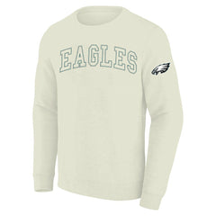 Philadelphia Eagles Profile Big & Tall Fleece Sweatshirt - Cream Sweatshirts