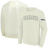 Seattle Seahawks Profile Big & Tall Fleece Sweatshirt - Cream Sweatshirts
