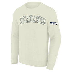 Seattle Seahawks Profile Big & Tall Fleece Sweatshirt - Cream Sweatshirts