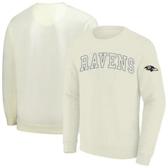 Baltimore Ravens Profile Big & Tall Fleece Sweatshirt - Cream Sweatshirts