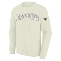 Baltimore Ravens Profile Big & Tall Fleece Sweatshirt - Cream Sweatshirts