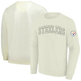 Pittsburgh Steelers Profile Big & Tall Fleece Sweatshirt - Cream Sweatshirts