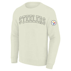 Pittsburgh Steelers Profile Big & Tall Fleece Sweatshirt - Cream Sweatshirts