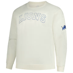 Detroit Lions Profile Big & Tall Fleece Sweatshirt - Cream Sweatshirts