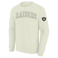 Las Vegas Raiders Profile Big & Tall Fleece Sweatshirt - Cream Sweatshirts