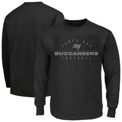 Tampa Bay Buccaneers Big & Tall Coverage Scheme Long Sleeve T-Shirt - Black T-shirts