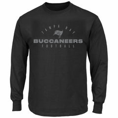 Tampa Bay Buccaneers Big & Tall Coverage Scheme Long Sleeve T-Shirt - Black T-shirts