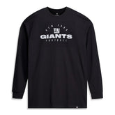 New York Giants Big & Tall Coverage Scheme Long Sleeve T-Shirt - Black T-shirts