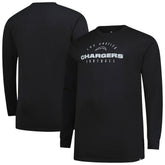 Los Angeles Chargers Big & Tall Coverage Scheme Long Sleeve T-Shirt - Black T-shirts