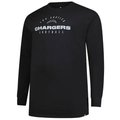 Los Angeles Chargers Big & Tall Coverage Scheme Long Sleeve T-Shirt - Black T-shirts