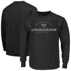 Jacksonville Jaguars Big & Tall Coverage Scheme Long Sleeve T-Shirt - Black T-shirts