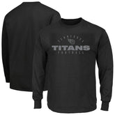 Tennessee Titans Big & Tall Coverage Scheme Long Sleeve T-Shirt - Black T-shirts