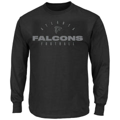 Atlanta Falcons Big & Tall Coverage Scheme Long Sleeve T-Shirt - Black T-shirts