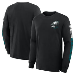 Philadelphia Eagles Big & Tall Clock Management Legacy Long Sleeve T-Shirt - Black T-shirts