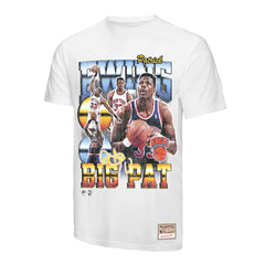 Patrick Ewing New York Knicks Hardwood Classics Commemorative Player Collage T-Shirt White - Mitchell & Ness