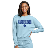 Toronto Maple Leafs Concepts Sport Women's Tonal Pullover Tri-Blend Sweatshirt - Light Blue | US 202955447