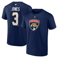 Seth Jones Florida Panthers Fanatics Authentic Stack Name & Number T-Shirt - Navy | US 202959037