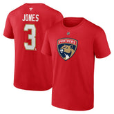 Seth Jones Florida Panthers Fanatics Authentic Stack Name & Number T-Shirt - Red | US 202959038
