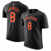 OG Anunoby New York Knicks Jordan Brand Unisex Name & Number T-Shirt Statement Edition Black
