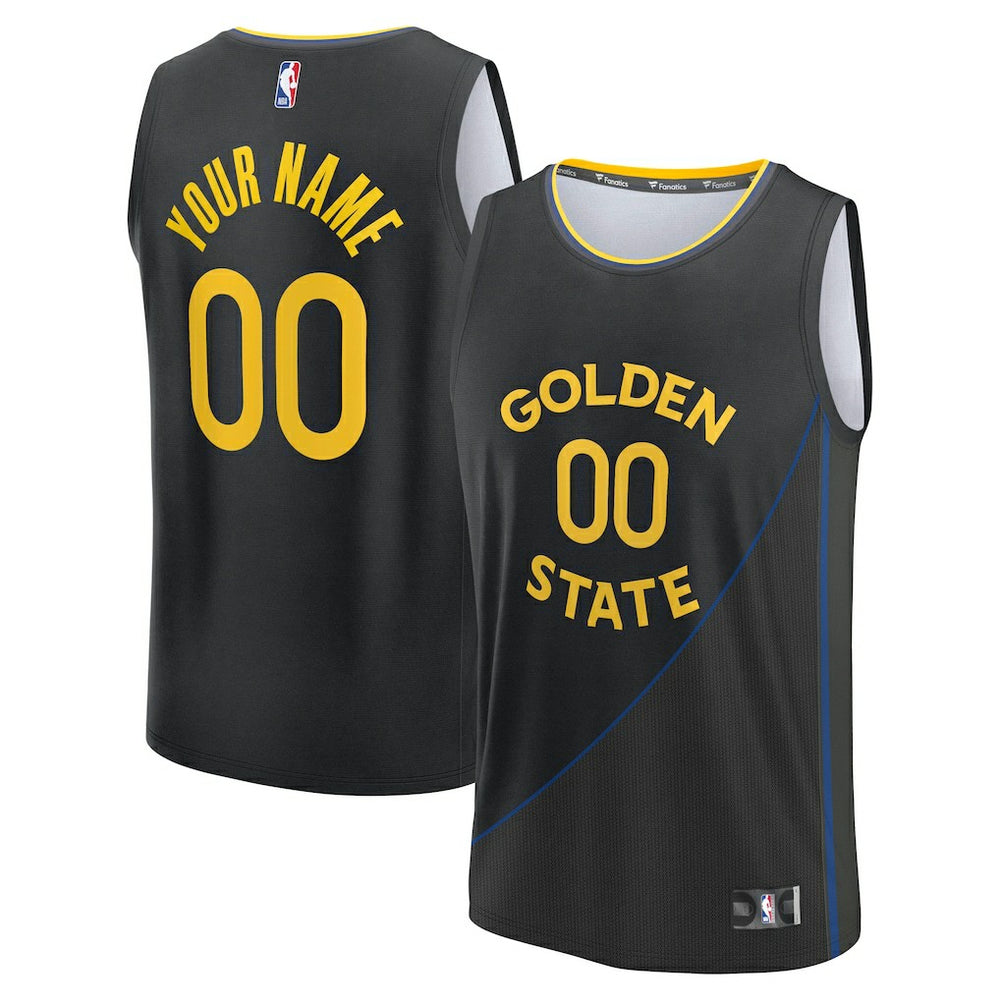 Golden State Warriors Youth Fast Break Custom Replica Jersey Black Statement Edition - Fanatics outlet