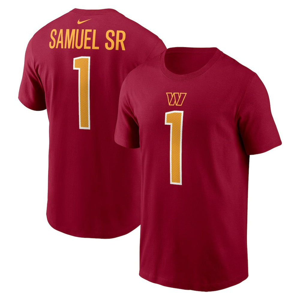 Deebo Samuel Sr Washington Commanders Name & Number T-Shirt - Burgundy T-shirts