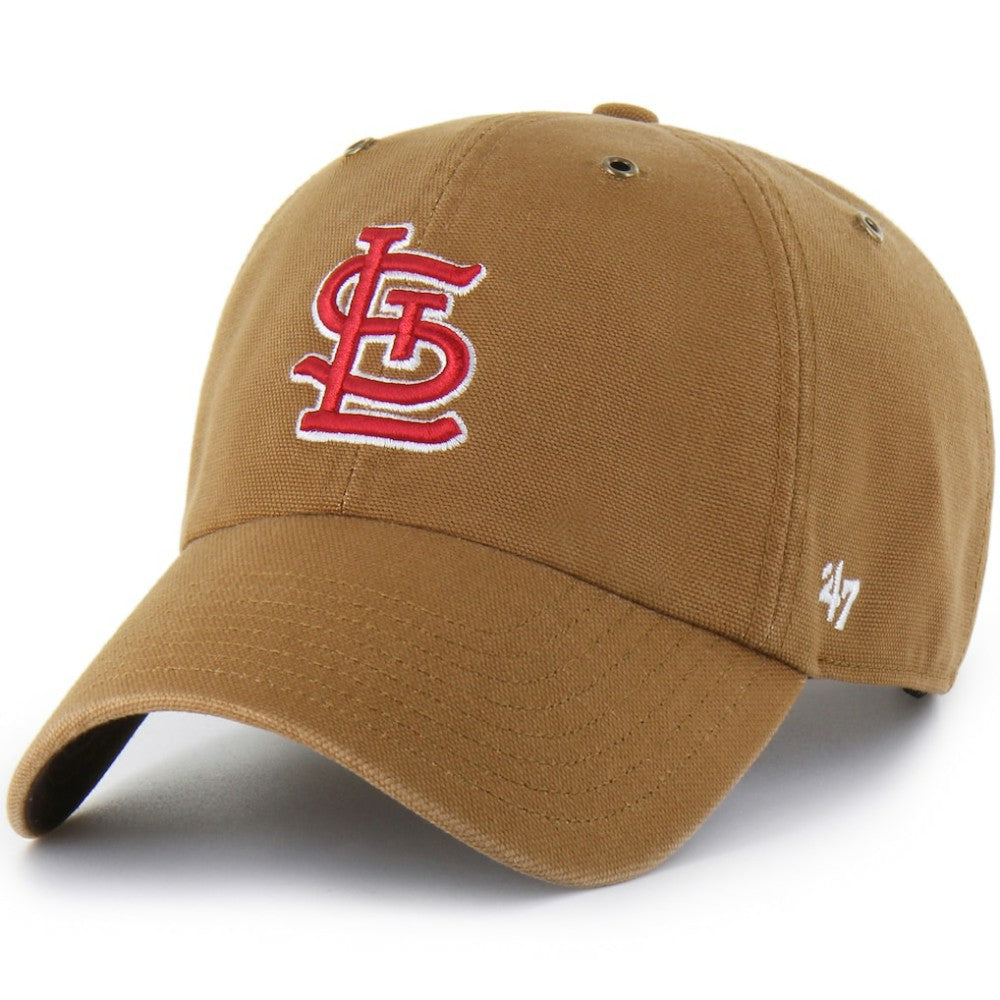 St. Louis Cardinals Carhartt x '47 Clean Up Adjustable Hat - Brown Hats