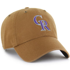 Colorado Rockies Carhartt x '47 Clean Up Adjustable Hat - Brown Hats